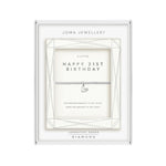 Laboratory Grown Diamond A Little 'Happy 21st Birthday' Bracelet | Silver Plated