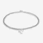 Laboratory Grown Diamond A Little 'Lovely Sister' Bracelet | Silver Plated