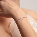 Laboratory Grown Diamond A Little 'With Love' Bracelet | Silver Plated