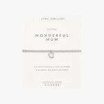 Laboratory Grown Diamond A Little 'Wonderful Mum' Bracelet | Silver Plated