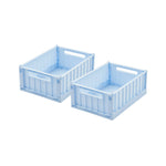 Small Weston Storage Box | Pure Sky | Set of 2