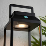 Outdoor Solar Powered Linterna Table Lamp | Black