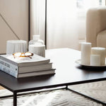 Rustic Pillar Candle | White | 14cm