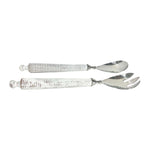 Stripe Salad Server Set | Mango Wood | 2 Piece