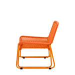Outdoor Sassano Lounge Chair with Footstool | Orange