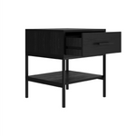 Boston Bedside Cabinet | Matte Black