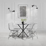 Casa Smoked Glass Dining Table with Black Legs