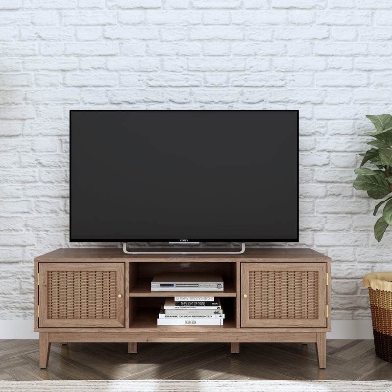 Bordeaux Rattan Media Unit | Natural