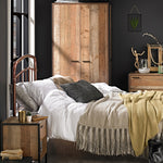 Hoxton 2 Door Wardrobe | Distressed Oak