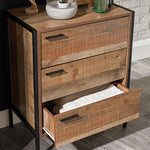 Hoxton 3 Drawer Chest | Distressed Oak
