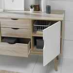 Scandi 2 Door Sideboard | White Oak