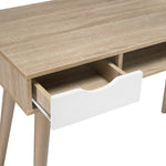 Scandi 2 Drawer Desk | White Oak