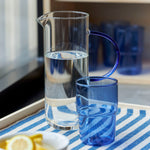 Torino Glass Jug | Clear/Blue | 1.1L