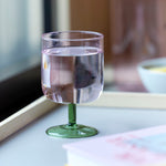 Torino Wine Glasses | Pink/Green | Set of 2