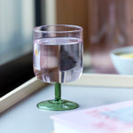 Torino Wine Glasses | Pink/Green | Set of 2