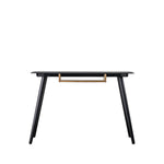 Maddox Mid-Century Modern Desk with Shelf | Black