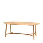 Madrid Mid-Century Scandi Oval Dining Table | Natural Oak