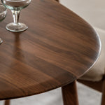 Madrid Mid-Century Scandi Oval Dining Table | Walnut