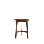 Madrid Round Mid-Century Scandi Side Table | Walnut