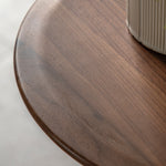 Madrid Round Mid-Century Scandi Side Table | Walnut