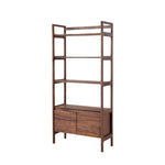 Madrid Mid-Century Scandi Open Display Unit | Walnut