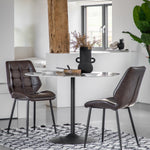 Manford Mid-Century Modern Dining Chairs | Brown | Set of 2