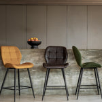 Manford Mid-Century Modern Stools | Brown | Set of 2