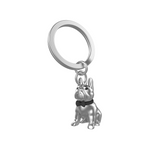 French Bulldog with Bow Tie Keyring