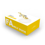Duck with Pom Pom Charm Keyring | Gold