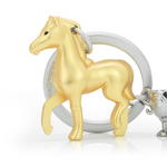 Horse & Trophy Keyring | Gold