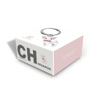 Chihuahua Keyring | White with Pink Collar