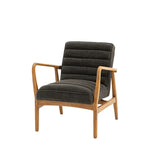 Datsun Mid-Century Modern Boucle Armchair | Charcoal