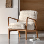Datsun Mid-Century Modern Sheepskin Armchair | Cream