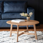 Madrid Round Mid-Century Scandi Coffee Table | Oak