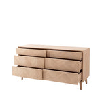 Milano Chevron 6 Drawer Chest | Oak