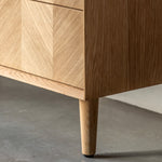 Milano Chevron 6 Drawer Chest | Oak