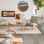 Milano Chevron Coffee Table | Oak