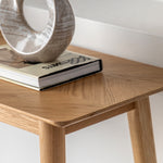 Milano Chevron Console Table | Oak