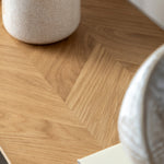 Milano Chevron Dining Bench | Oak