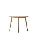 Milano Chevron Round Dining Table | Oak