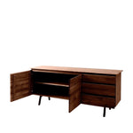 Madrid Mid-Century Scandi 3 Drawer Sideboard | Walnut