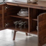 Madrid Mid-Century Scandi 3 Drawer Sideboard | Walnut
