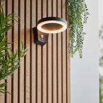 Outdoor Solar Powered Ebro Wall Light | Black
