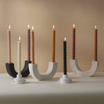 Taper Candles | Black & White | Set of 4