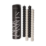 Taper Candles | Black & White | Set of 4