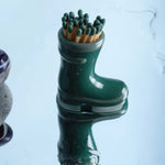Wellington Boot Matchstick Holder with 25 Matches | Green