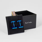 Men's Agate Logo Cufflinks | Blue