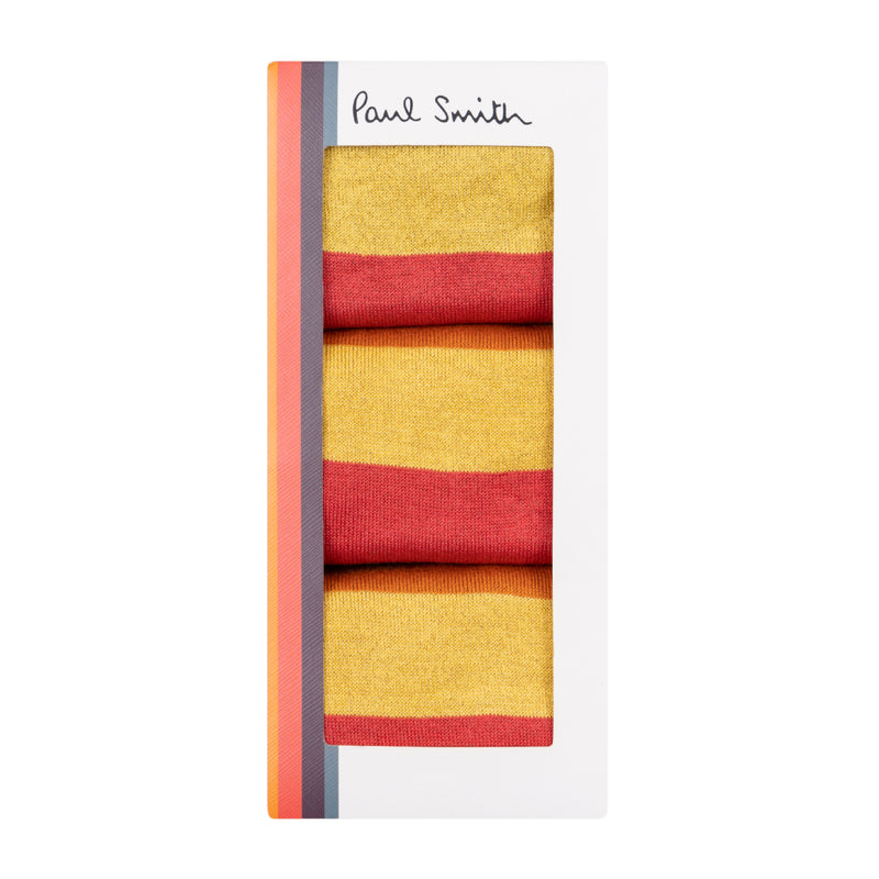 Men's 'Artist Stripe' Block Socks | Multicolour | Set of 3