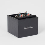 Men's 'Artist Stripe' Terrier Dog Cufflinks | Set of 2 | Silver