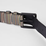 Men's Coated Canvas 'Signature Stripe' Belt